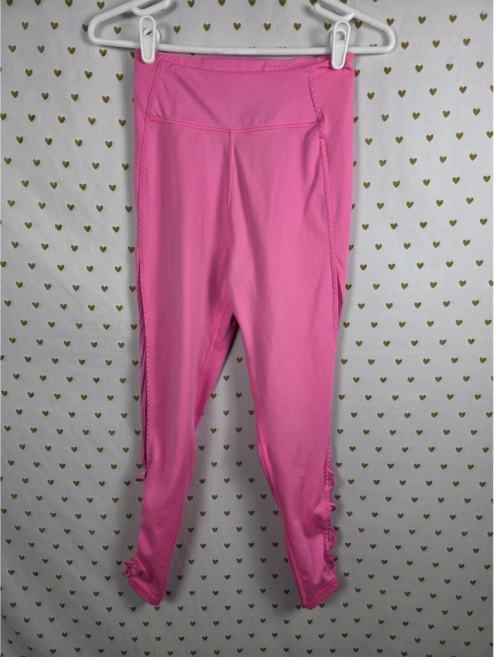 Victorias Secret PINK Sheer Side Cutout Leggings Yoga Pants Sz 6 Medium